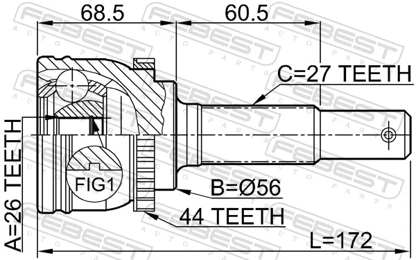 Граната колесная Toko cars T5414061 цена, от 33.07 USD