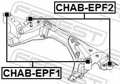 CHABEPF1 Febest Сайлентблоки передней балки