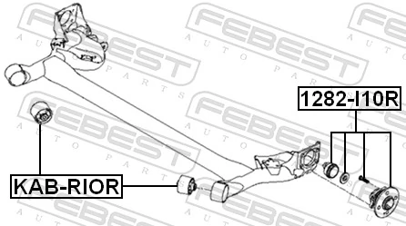 1282I10R Febest Ступица задняя