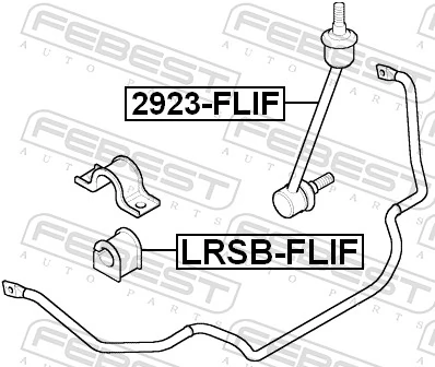 LRSBFLIF Febest Разрезная втулка стабилизатора