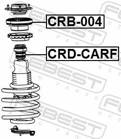 CRB004 Febest Подшипник верхней опоры