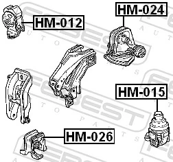 Подушка передней опоры двигателя на Honda Shuttle I RA1, RA5