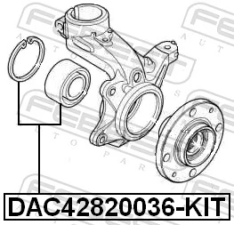 DAC42820036KIT Febest Подшипник ступицы передней