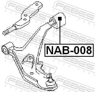 NAB008 Febest Сайлентблок нижнего переднего рычага