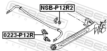 NSBP12R2 Febest Прокладка стабильзатора заднего