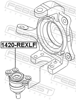 1420REXLF Febest Палец шаровой нижний