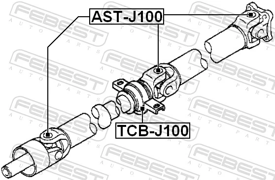 TCBJ100 Febest Подвесной подшипник кардана