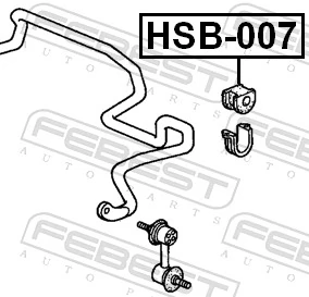 HSB007 Febest Разрезная втулка стабилизатора