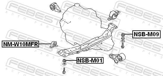 Гидроопора двигателя передняя NIPPON MOTORS NMS2382 цена, от 7.73 USD