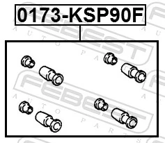 0173KSP90F Febest Пыльник направляющей суппорта тормозного переднего