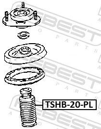 TSHB20PL Febest Пыльники и отбойники амортизатора