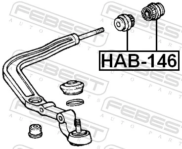 HAB146 Febest Сайлентблок нижнего переднего рычага
