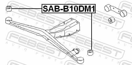 NMS8014 NIPPON MOTORS Сайлентблок балки моста
