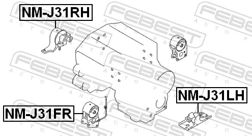Гидроопора двигателя передняя Nissan Murano внедорожник (Z50) (2002 - 2007) цена, от 60.95 USD