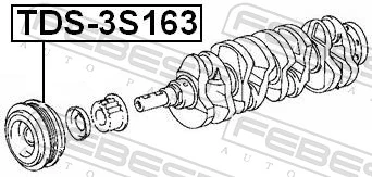 TDS3S163 Febest Шкив коленчатого вала