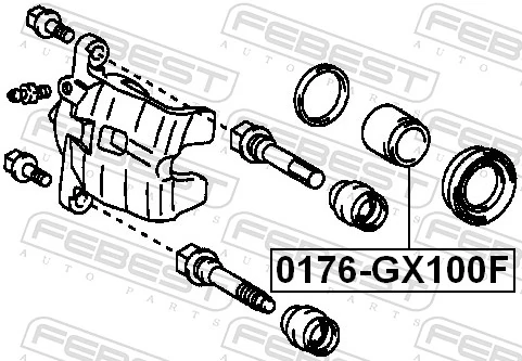 0176GX100F Febest Поршень тормозного суппорта переднего