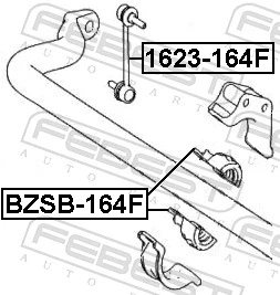 BZSB164F Febest Разрезная втулка стабилизатора