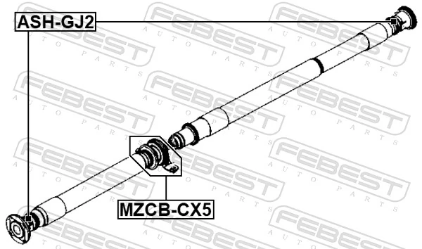 MZCBCX5 Febest Подвесной подшипник кардана