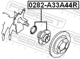 0282A33A44R Febest Ступица задняя