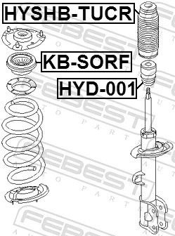 KBSORF Febest Подшипник верхней опоры