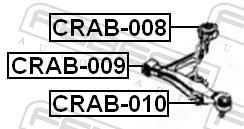 CRAB010 Febest Сайлентблок нижнего переднего рычага