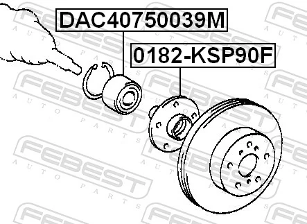 0182KSP90F Febest Ступица колеса передняя