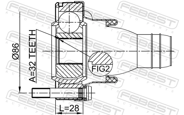 Купить BB3164 Posterparts ШРУС карданного вала заднего, задний