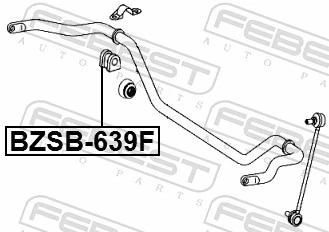 BZSB639F Febest Разрезная втулка стабилизатора