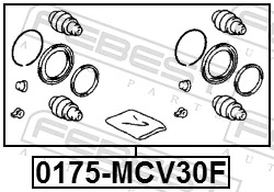 0175MCV30F Febest Ремкомплект суппорта тормозного, переднего