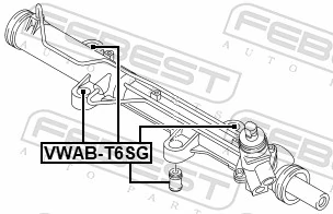 VWABT6SG Febest Ремчасть рулевой рейки