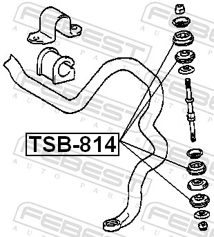 TSB814 Febest Втулка переднего стабилизатора