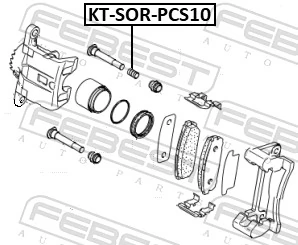 KTSORPCS10 Febest Направляющая тормозного суппорта