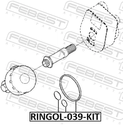 RINGOL039KIT Febest Прокладка масляного фильтра