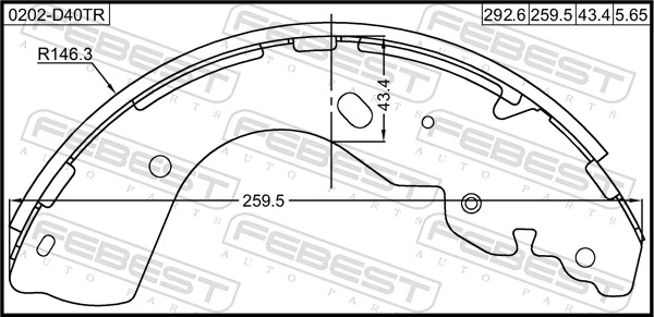 Купить ST44071EB70A SAT Задние барабанные тормозные колодки