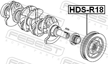 HDSR18 Febest Шкив коленчатого вала