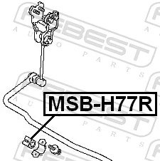 MSBH77R Febest Прокладка стабильзатора заднего