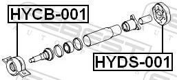 HYCB001 Febest Подвесной подшипник кардана