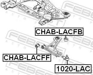 CHABLACFB Febest Сайлентблок нижнего переднего рычага