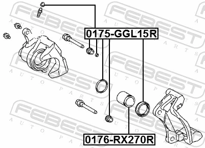 0175GGL15R Febest Ремкомплект заднего тормозного суппорта