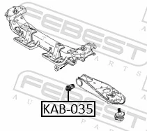 KAB035 Febest Сайлентблок нижнего переднего рычага