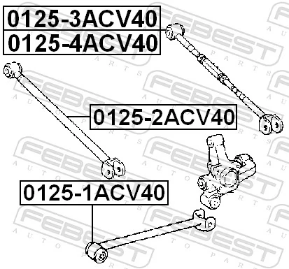 01253ACV40 Febest Балансир задний правый