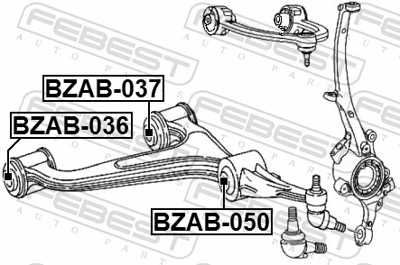 BZAB050 Febest Сайлентблок нижнего переднего рычага