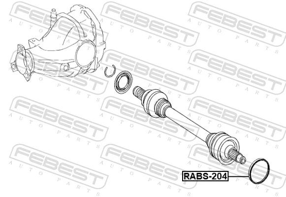 RABS204 Febest Кольцо ABS