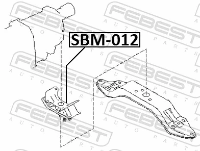 SBM012 Febest Опора КПП