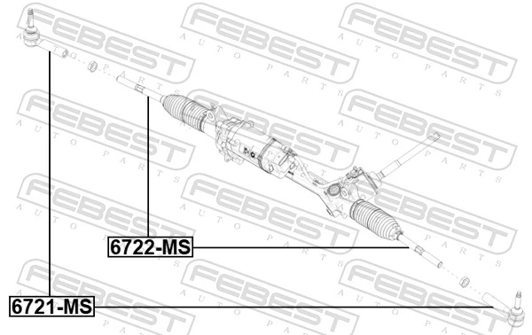 6721MS Febest Наружный наконечник рулевой тяги