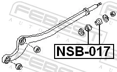 NSB017 Febest Сайлентблок нижнего переднего рычага