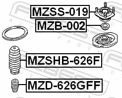 MZB002 Febest Подшипник верхней опоры