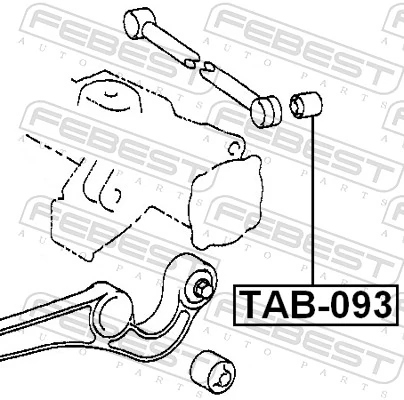 TAB093 Febest Сайлентблок задней поперечной тяги