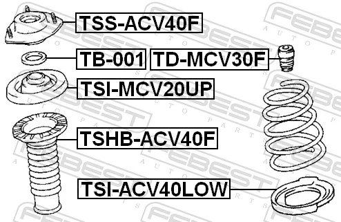 Подушка амортизатора переднего на Toyota Camry VI V40