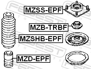 MZSHBEPF Febest Пыльник стойки передней